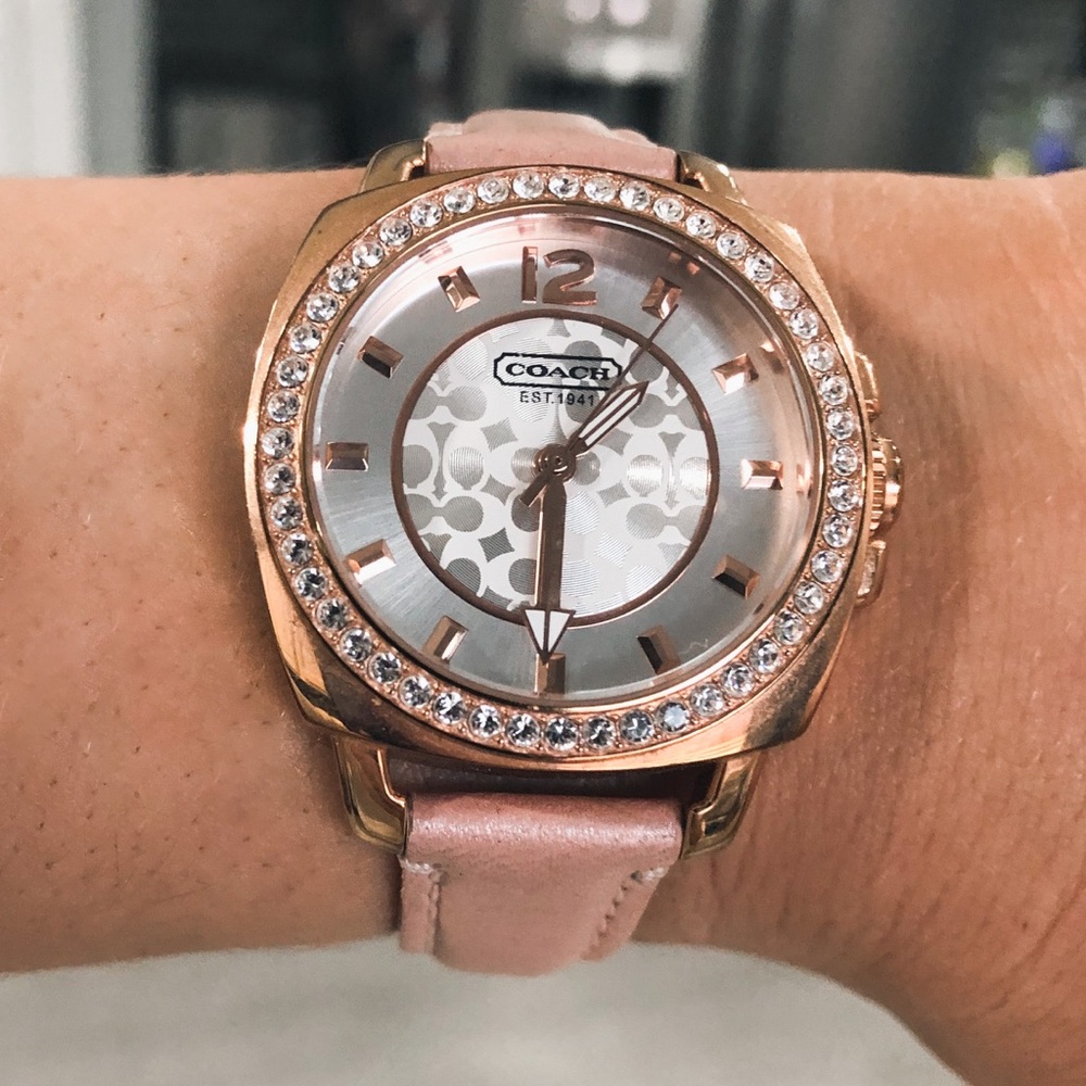 Coach Mini Boyfriend Breast Cancer Awareness Watch